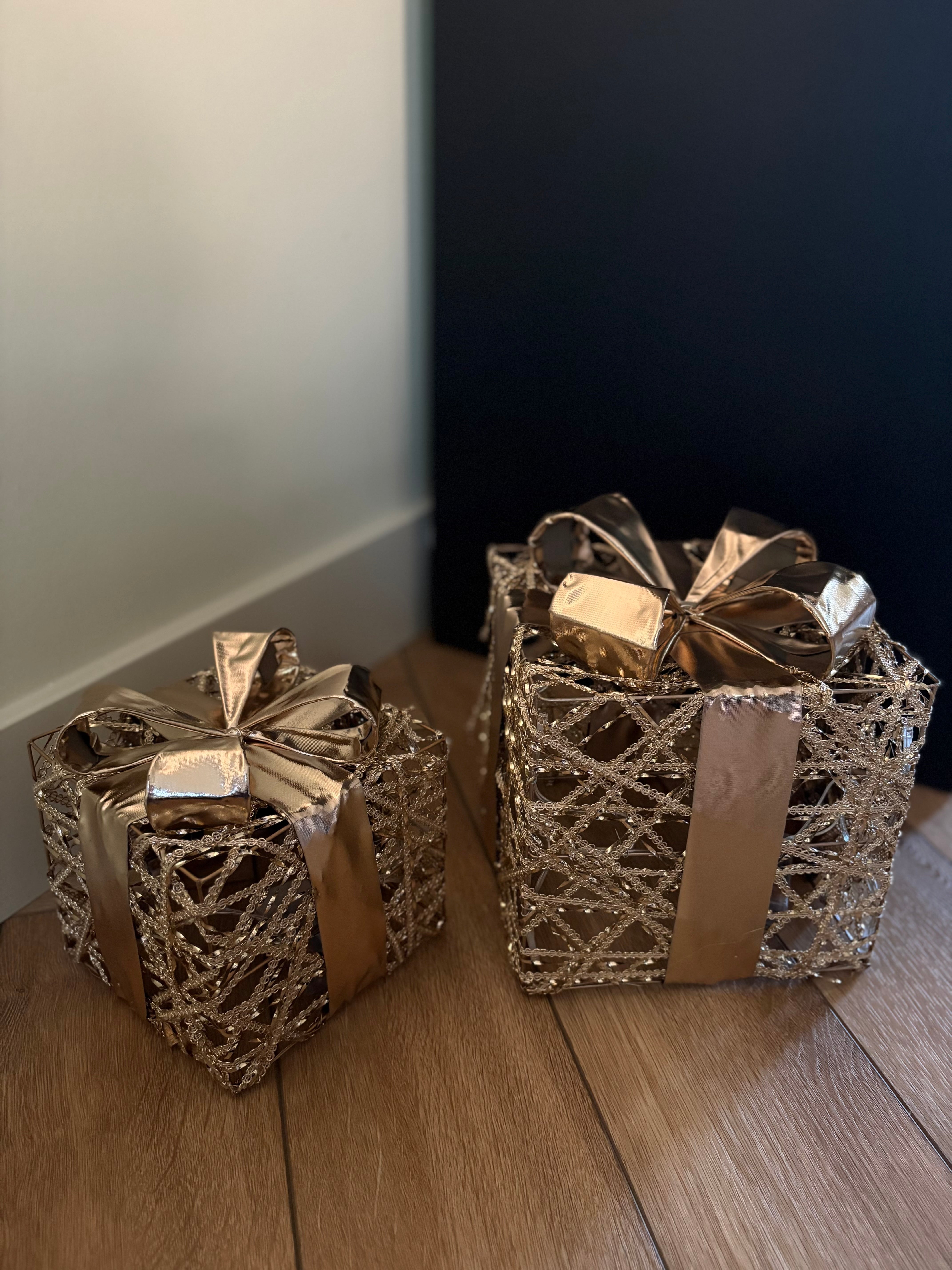 Set van twee | Cadeautjes met verlichting | goud