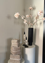 Vaas Briza | Zwarte hoge vaas | Chique vaas | Luxe vaas | Hotelchique | 39,5cm