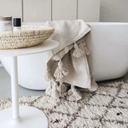 Pompom plaid | Zandkleur | 140x190cm