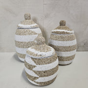 Kralenpotjes creme beige | Japandi | Vakkenkast decoratie | Boho | Handgemaakt