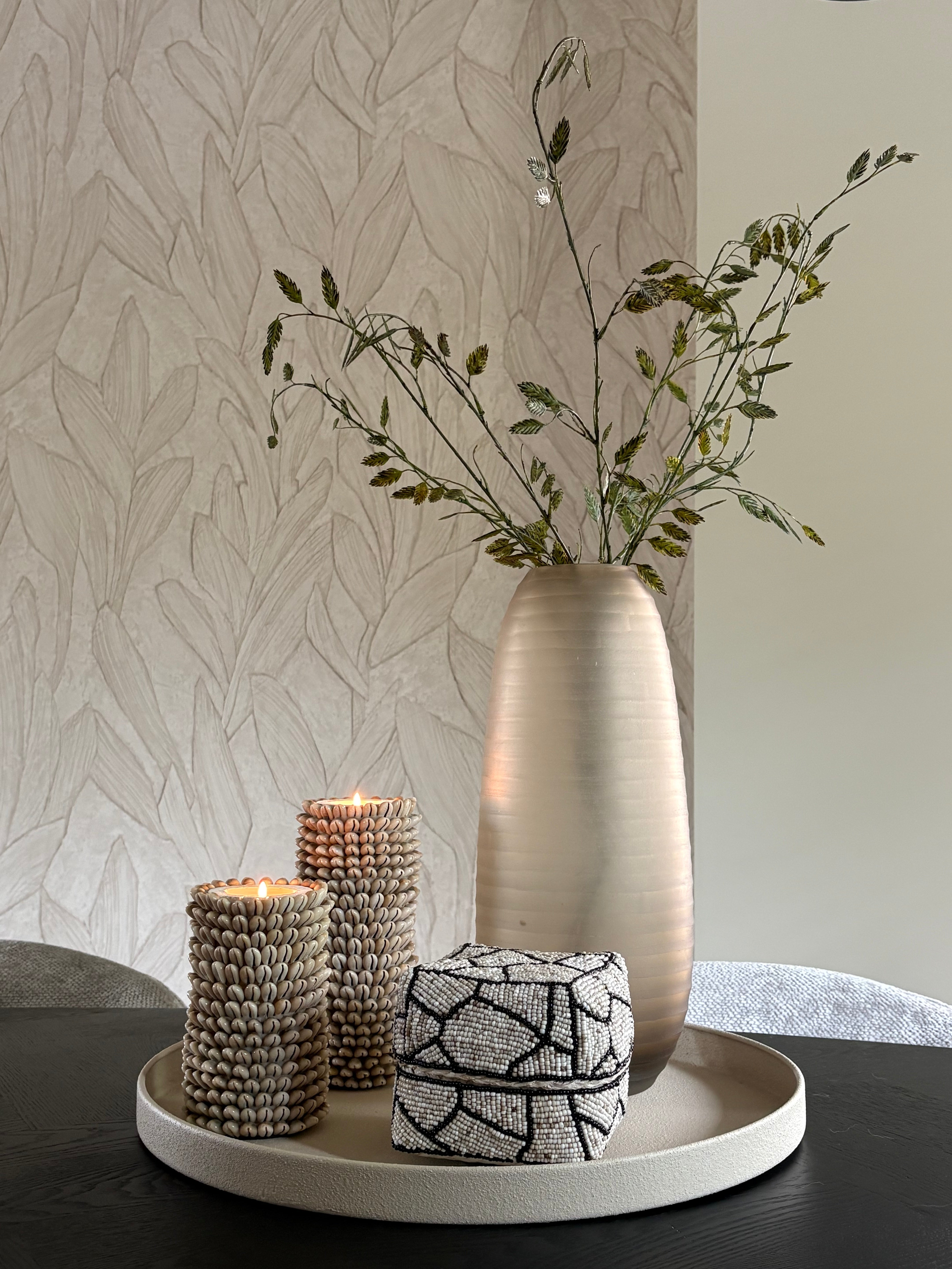 Kandelaren Kauri Glow | Handgemaakt | Japandi