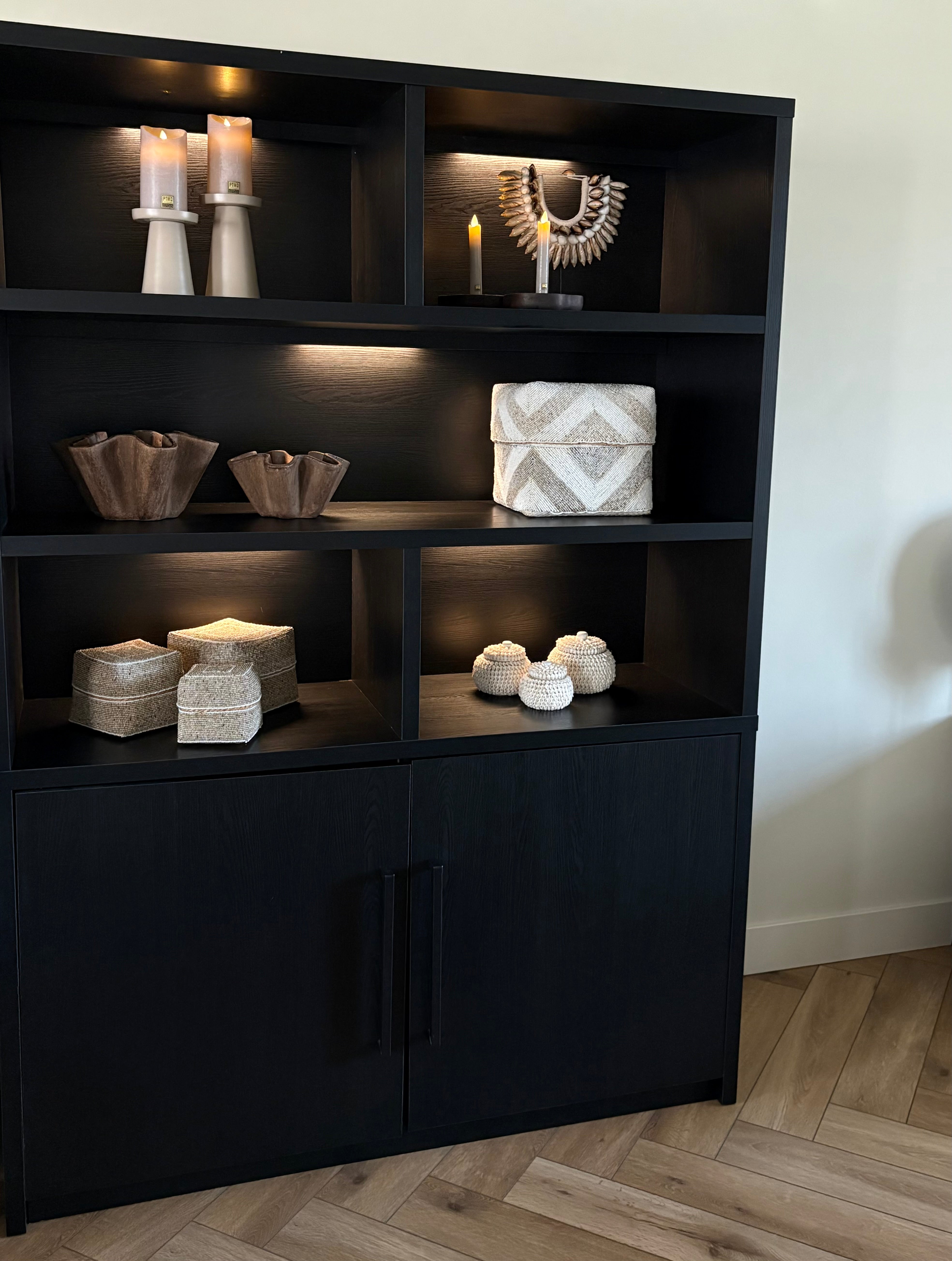 Schelpenpotjes | Handgemaakt | Japandi | Vakkenkastdecoratie