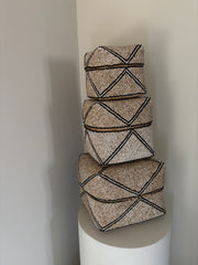 Offermand L Taupe | Offermanden set | Kralenmand