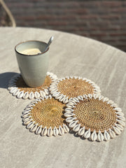 Set van vier schelpenonderzetters