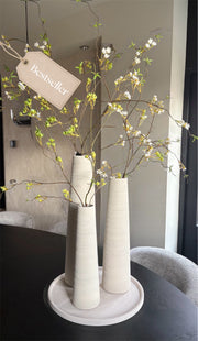 Japandi vaas | Vaas Walker |beige cone vaas | Maat S