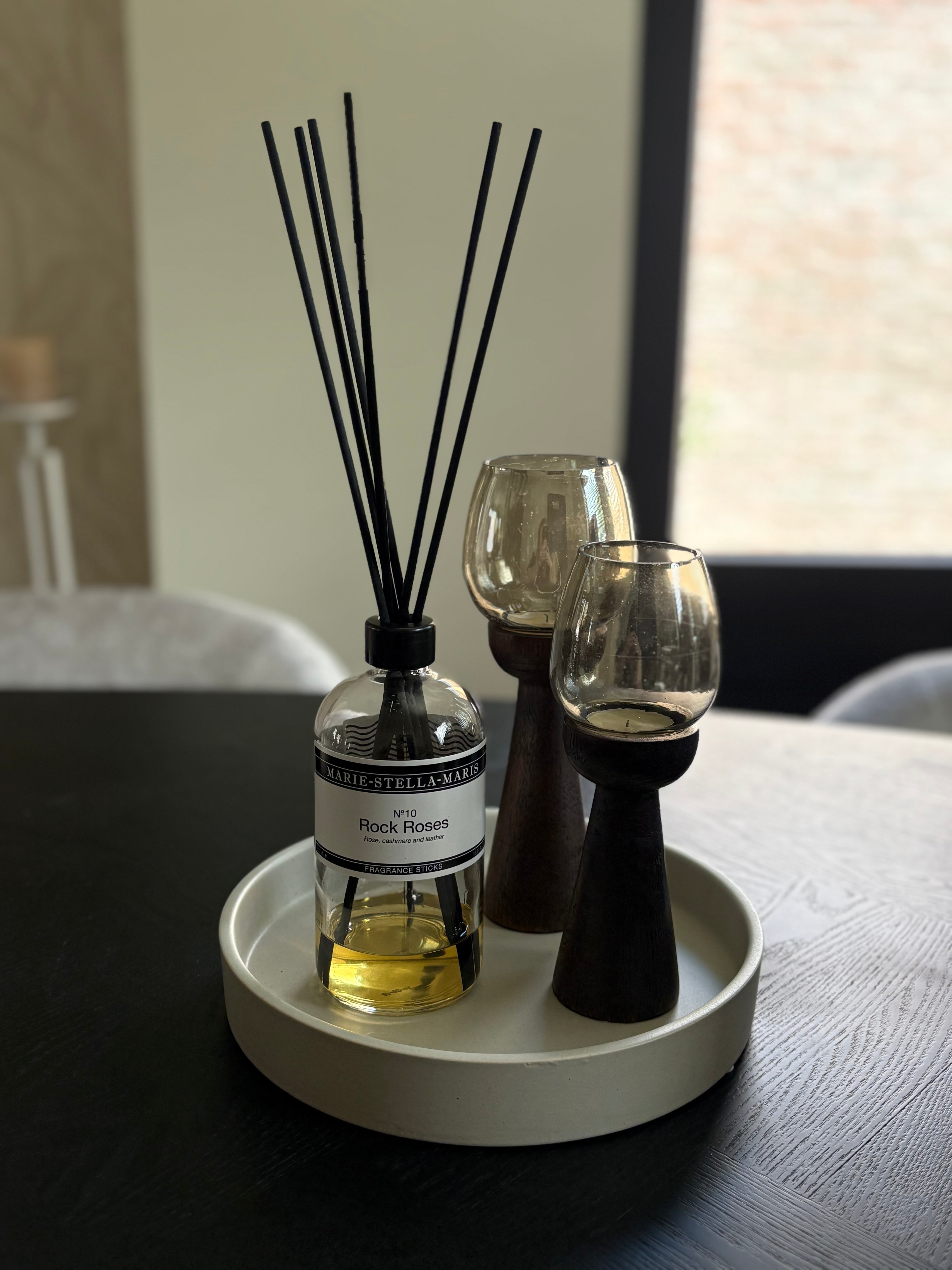 Keramieken dienblad | Beige | Rond