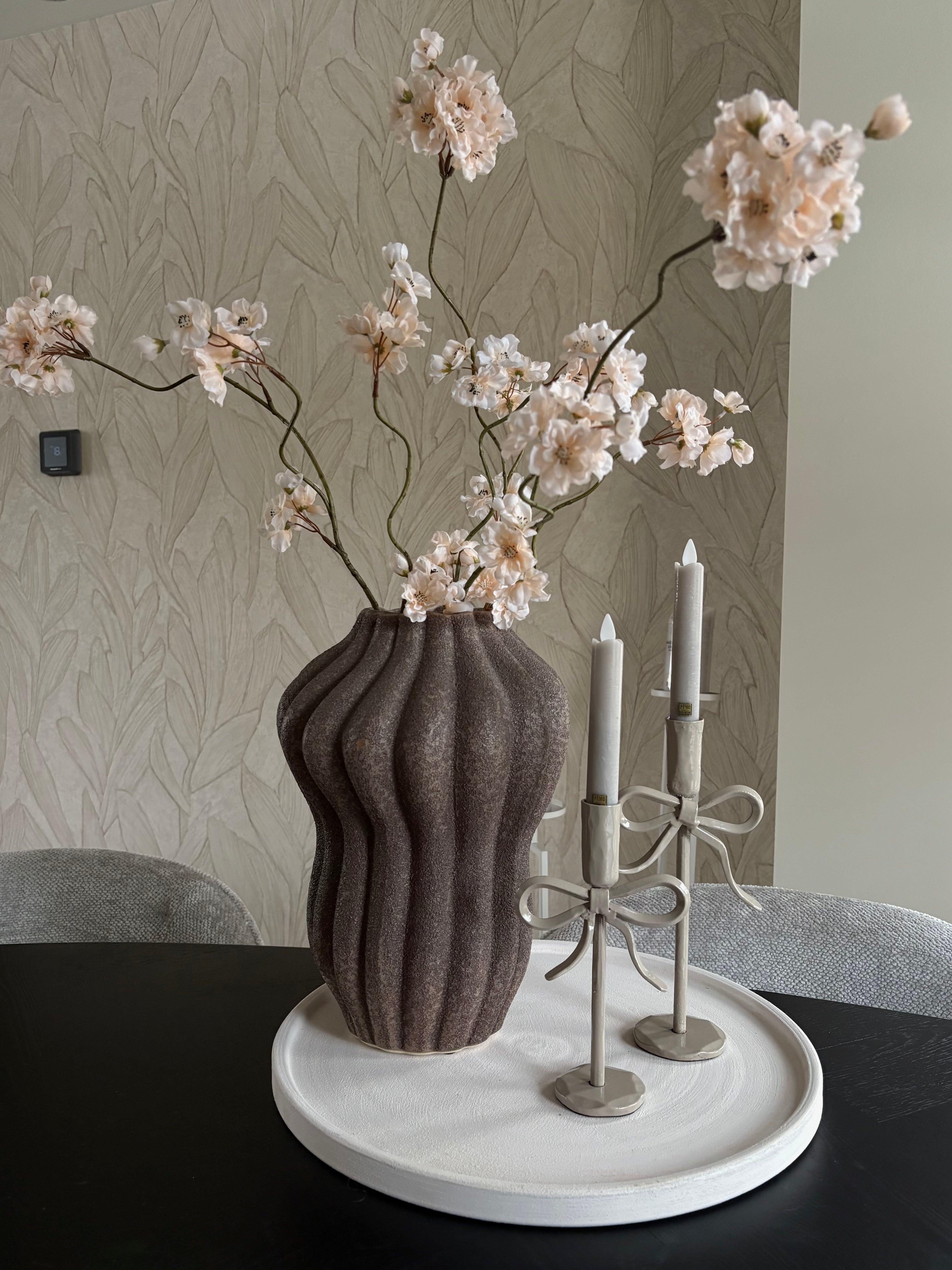 Aardewerk vaas | Bruin | Japandi