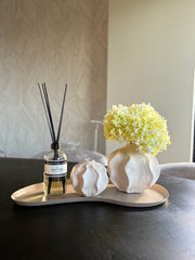 Japandi vaas rond wave | Beige vaas | Japandi vaas Jip