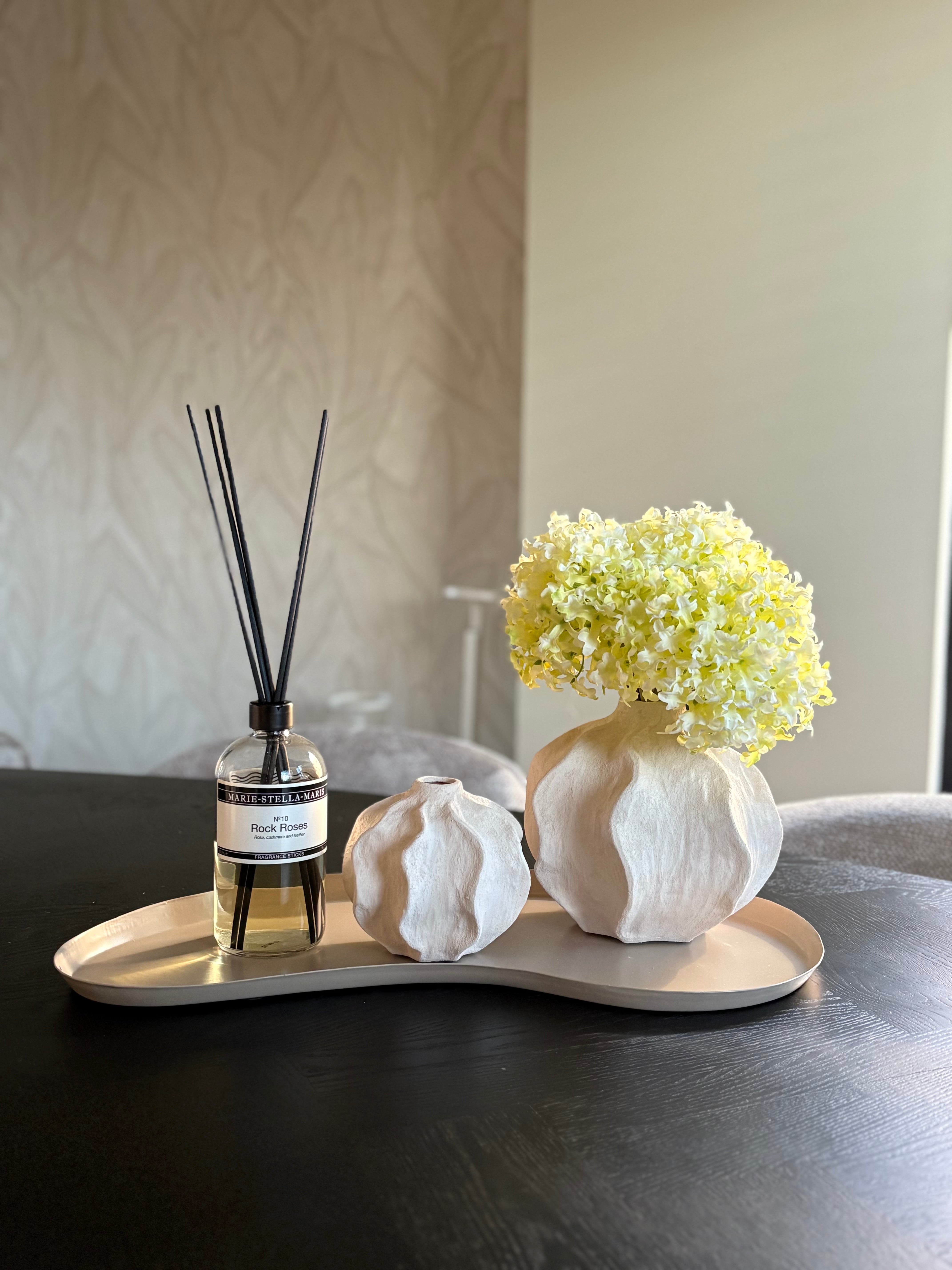 Japandi vaas rond wave | Beige vaas | Japandi vaas Jip