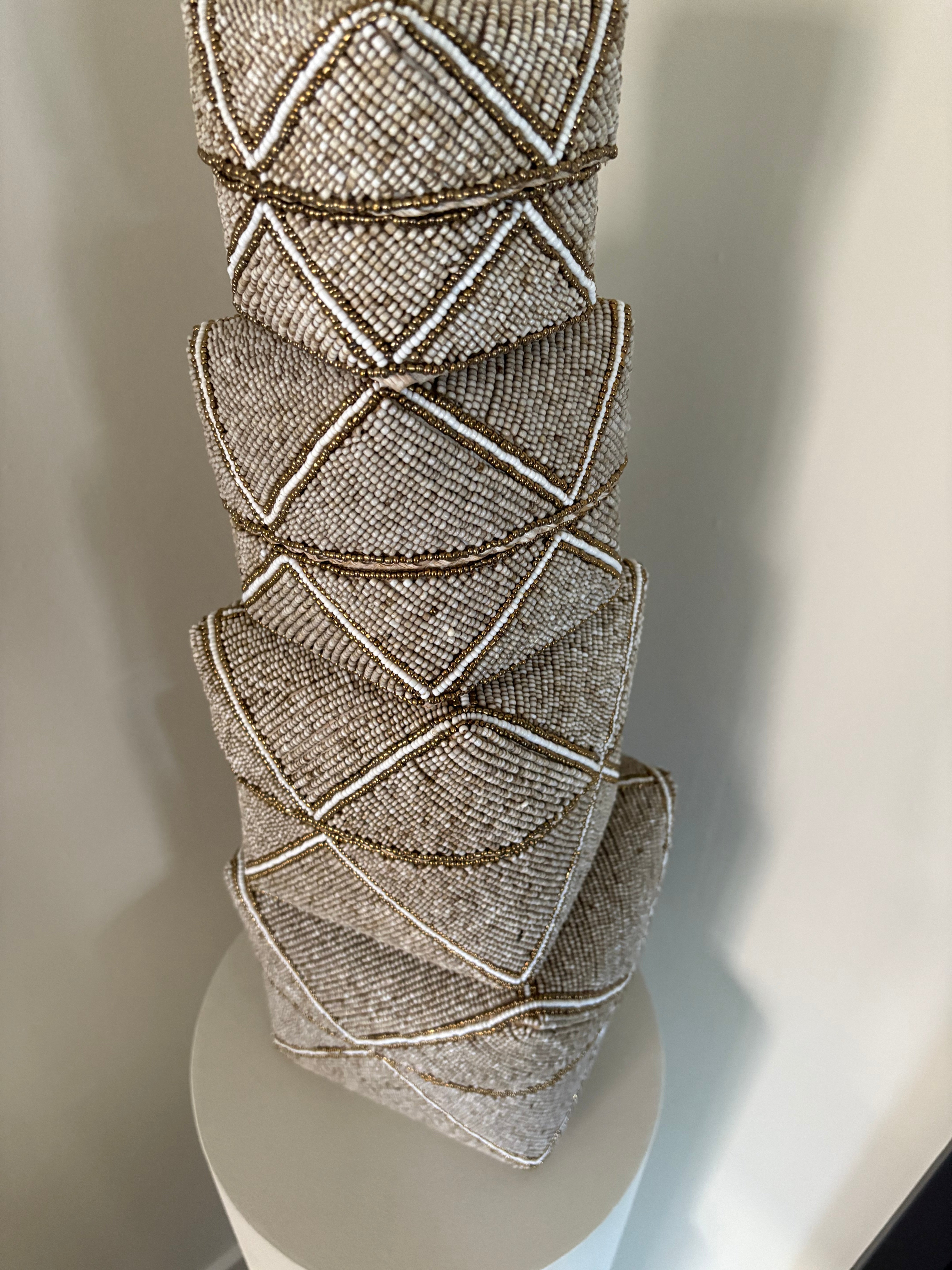 Offermand Noa | Maat L | Offermand goud beige | Handgemaakt