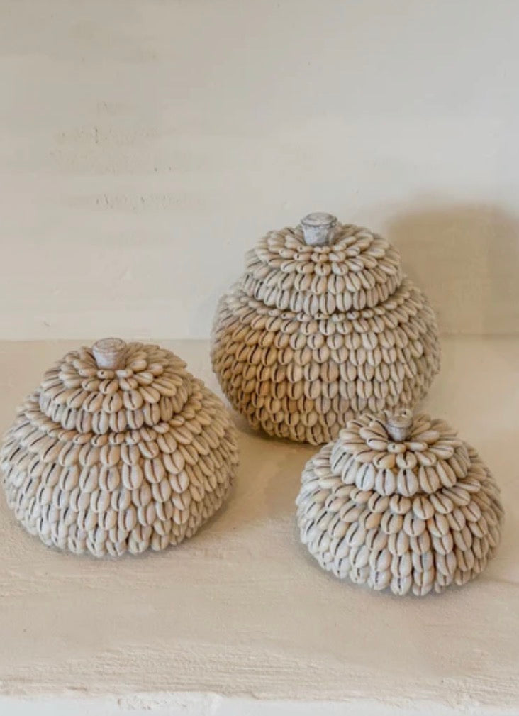 Schelpenpotjes | Handgemaakt | Japandi | Vakkenkastdecoratie