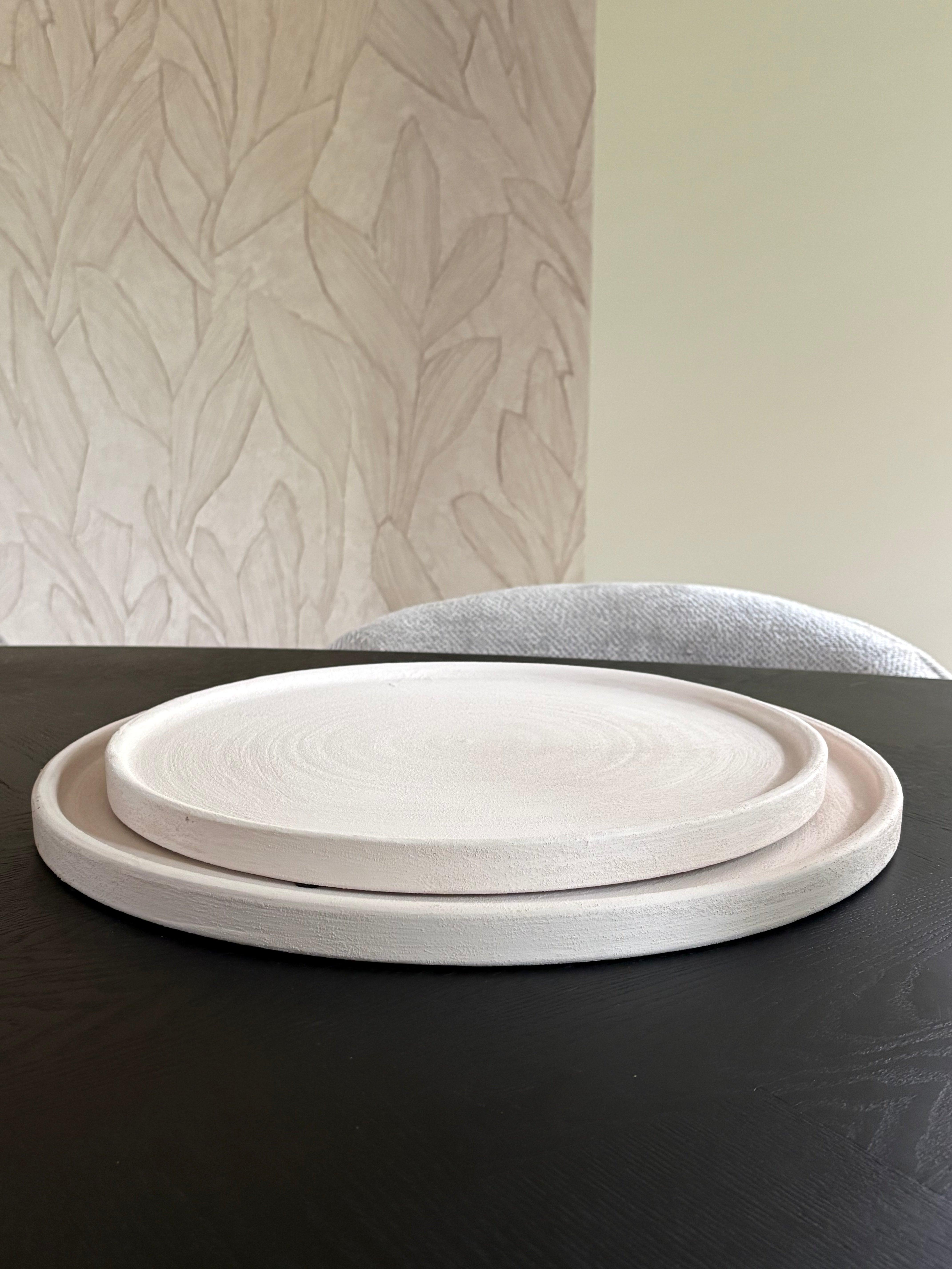 Aardewerk dienblad | Creme | Japandi