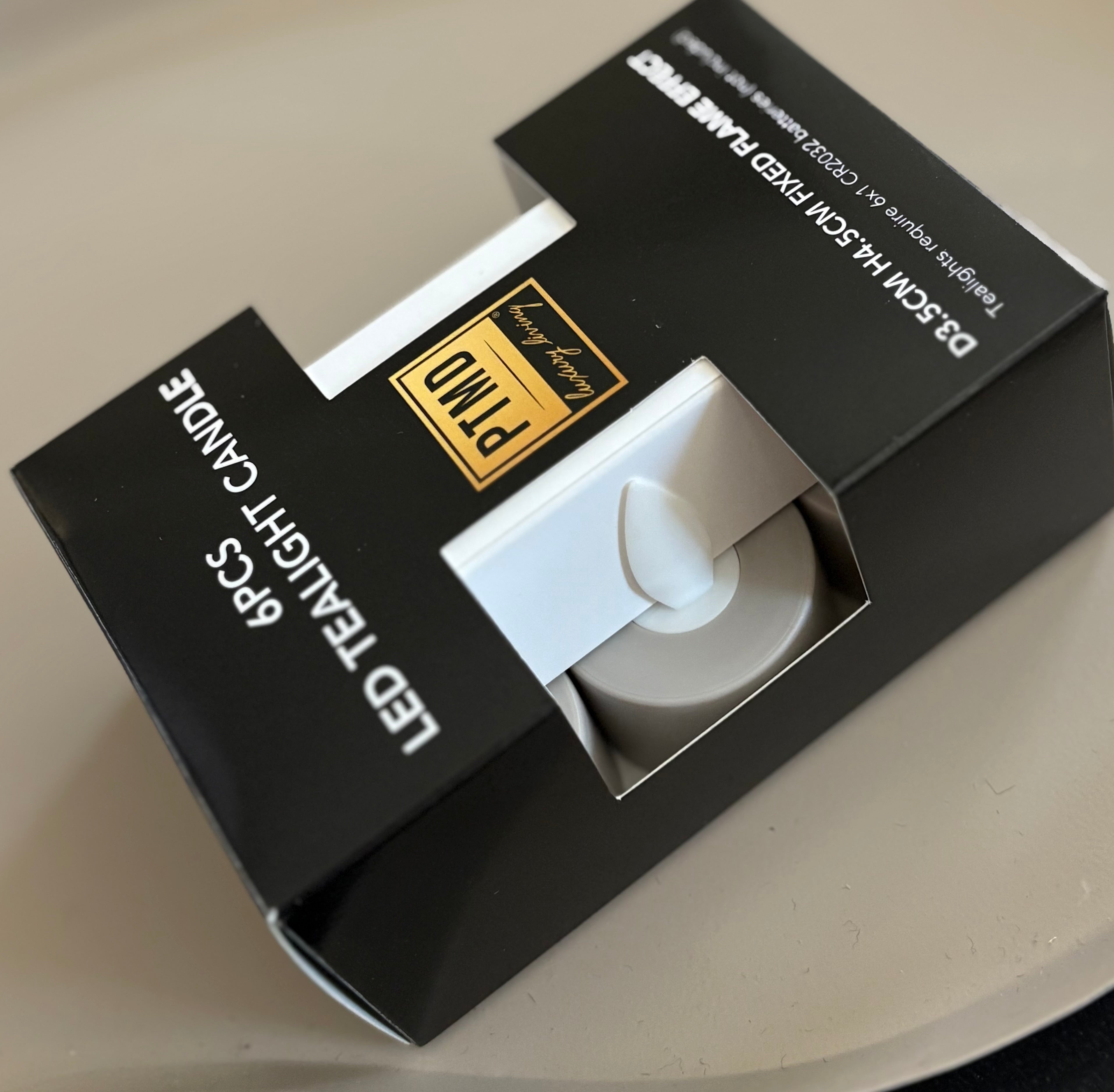 Set van zes | Led waxinelichten | Beige | PTMD