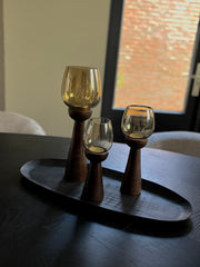Dienblad zwart | Ovaal | Hotel chique