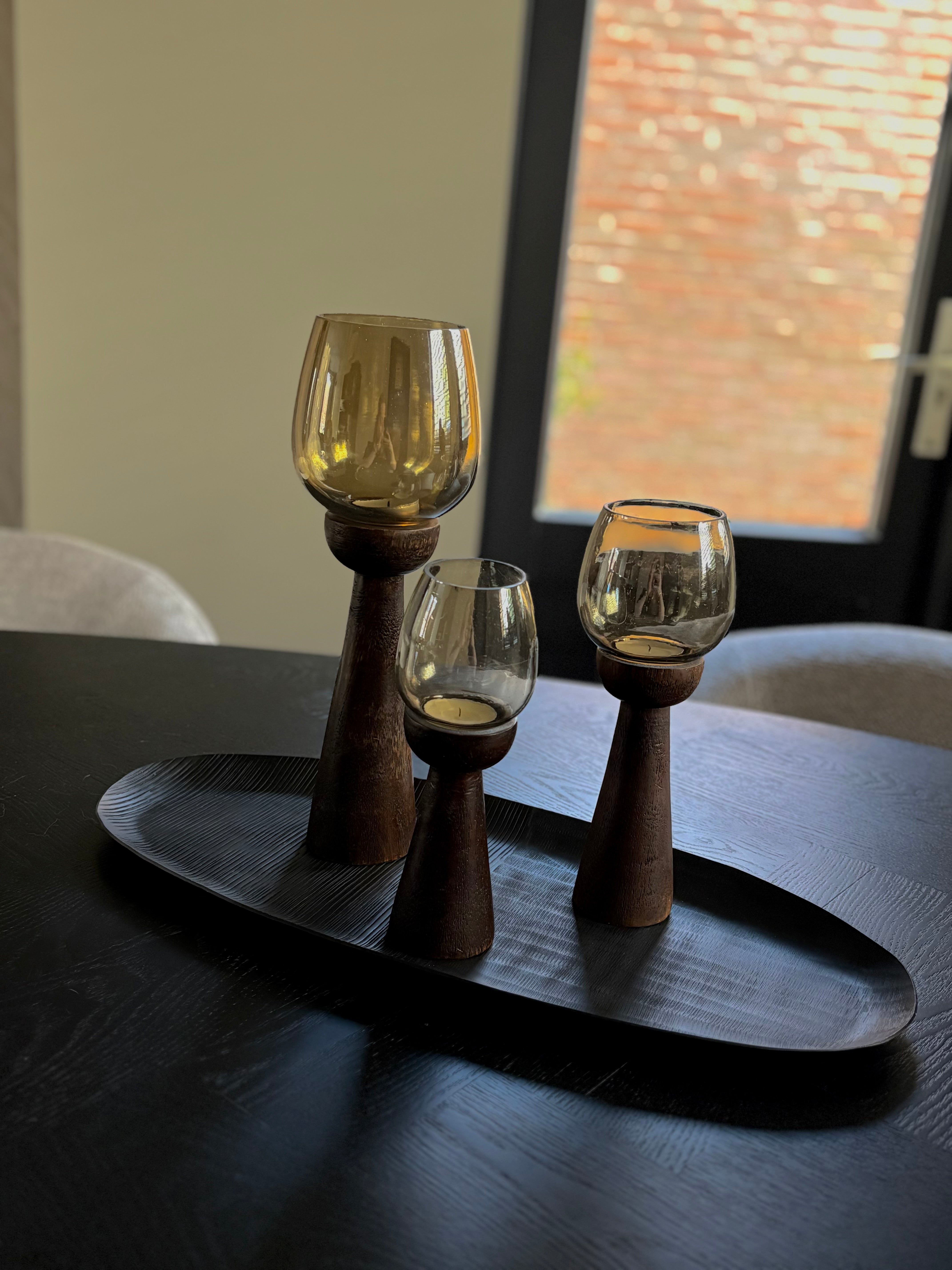 Dienblad zwart | Ovaal | Hotel chique