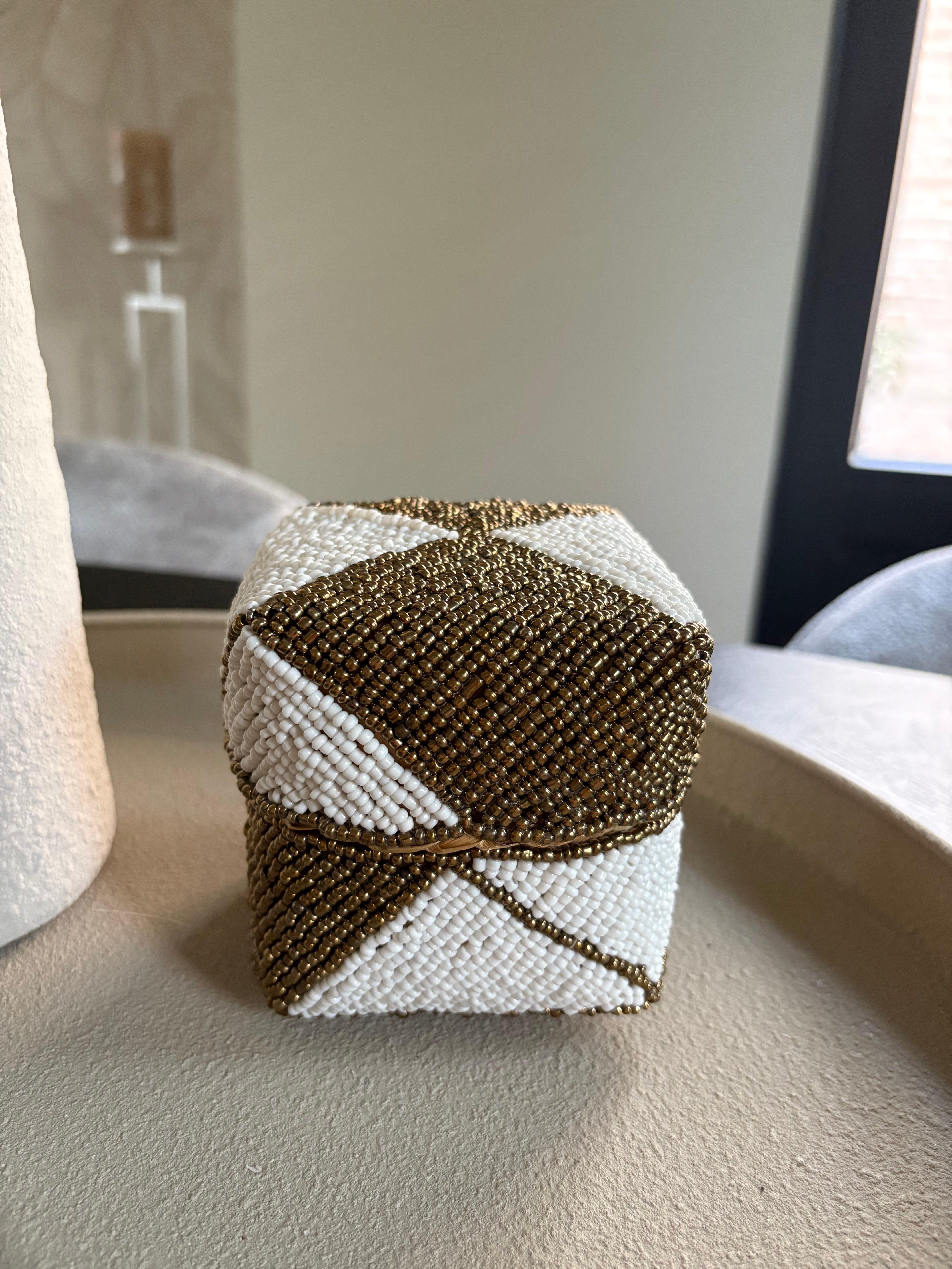 Offermand Laura | Goud wit | Handgemaakt