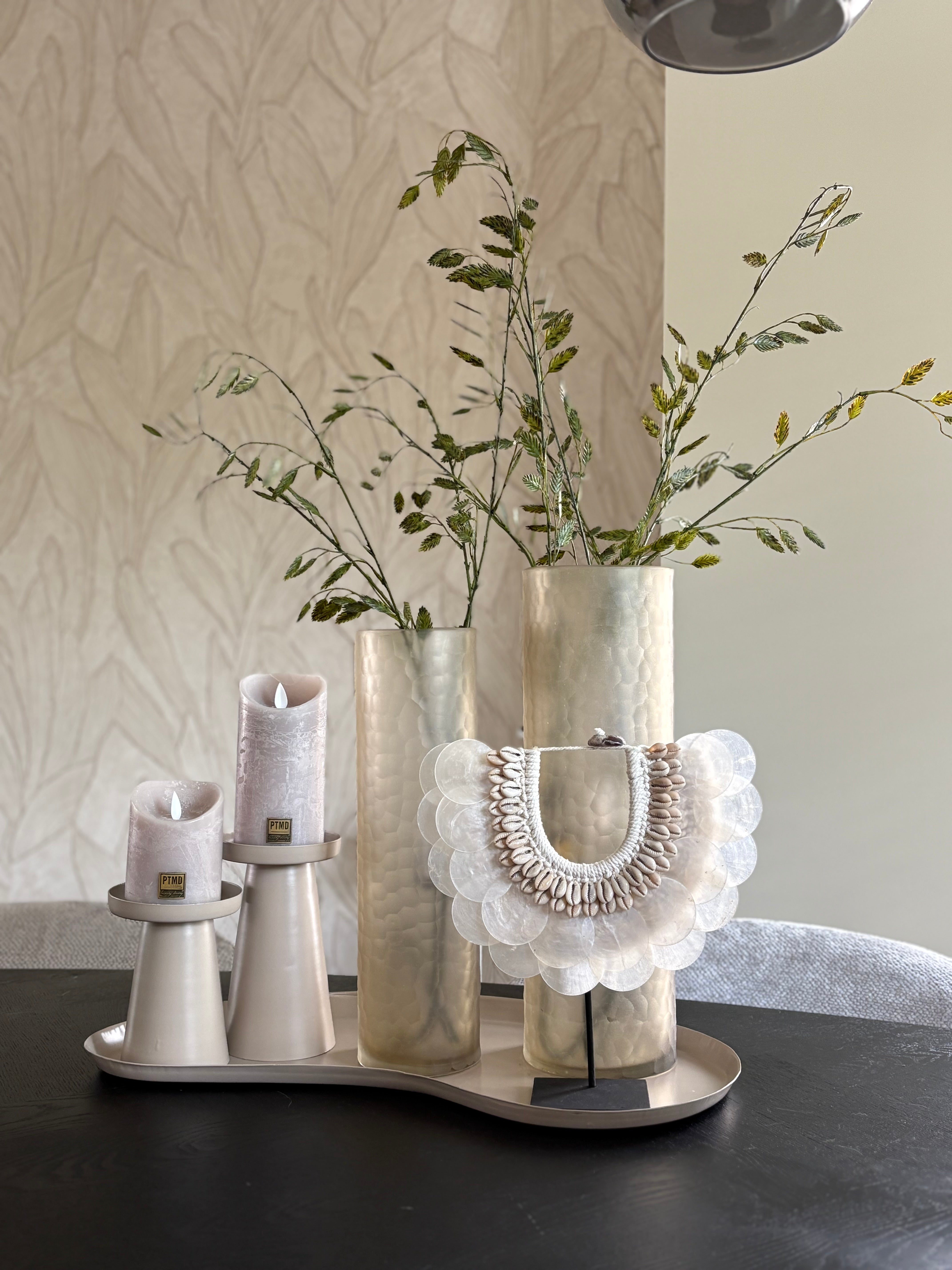 Kleine schelpenketting papua | Beige