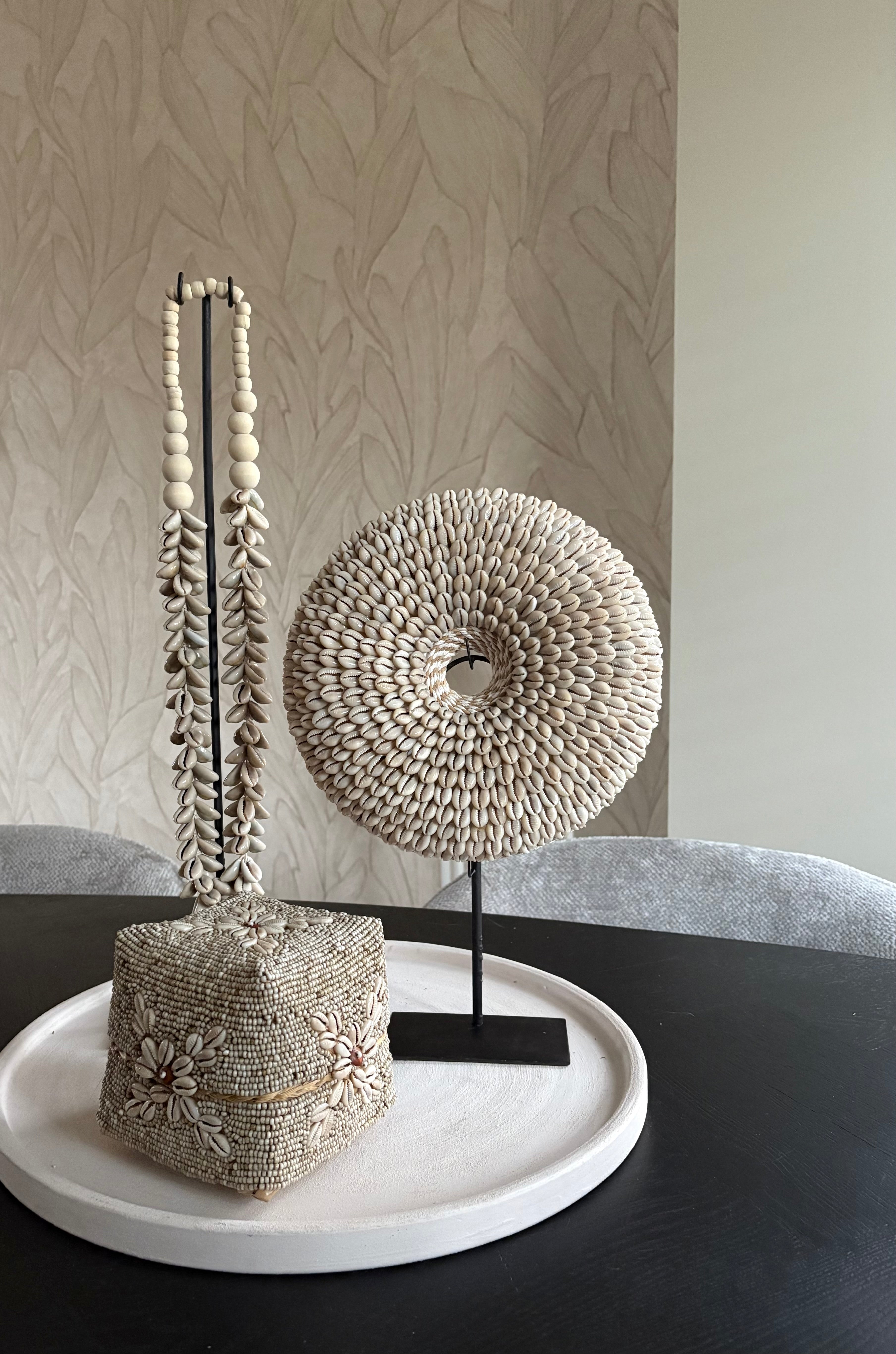 Schelpenornament Kauri | Schelpencirkel | Handgemaakt | Japandi