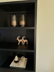 Hert taupe | Kerstdecoratie taupe