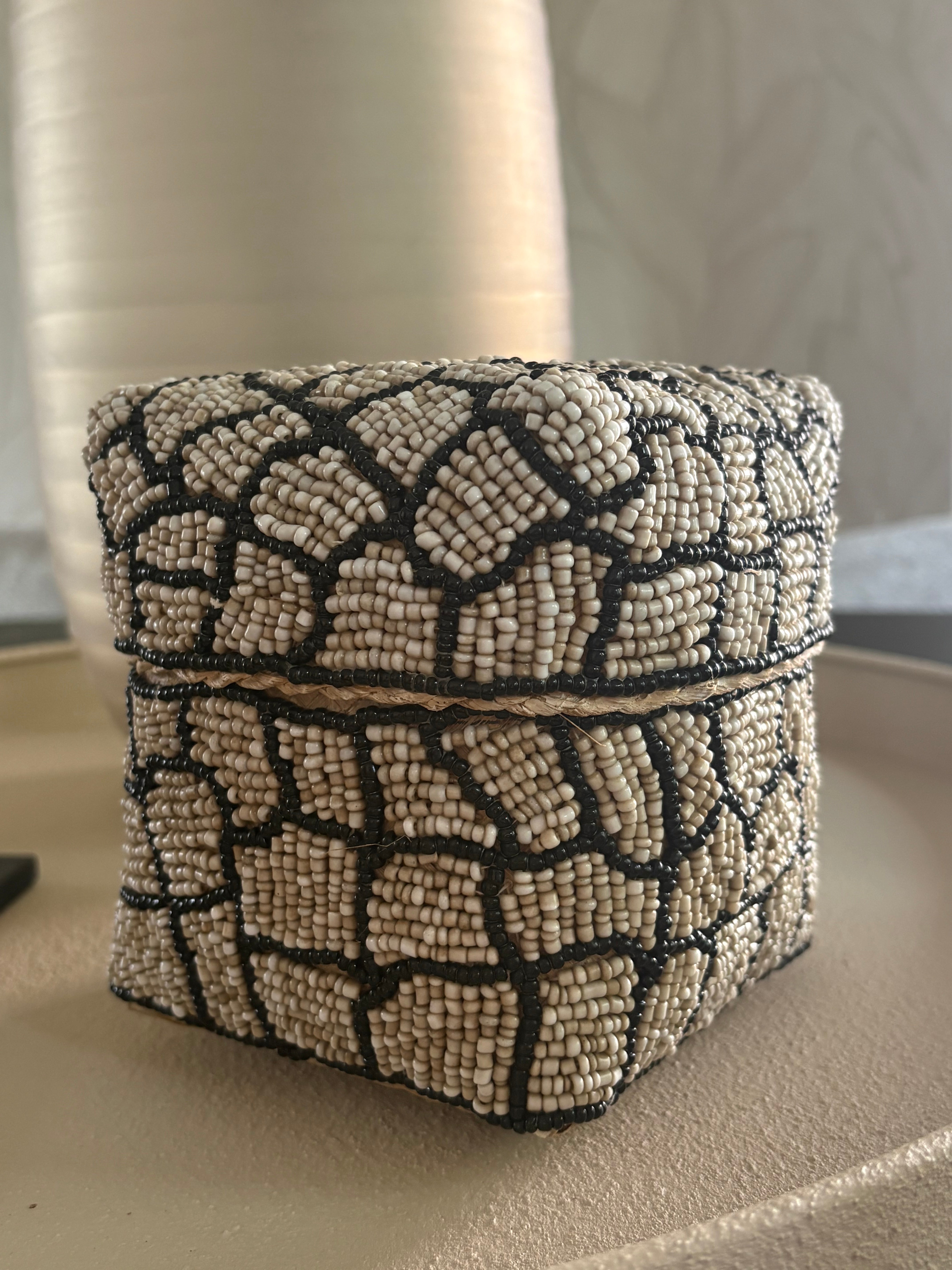 Offermand Snake | Zwart beige