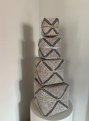 Offermanden Joy | Offermanden taupe zwart | Set offermanden | Handgemaakt | Japandi | Boho