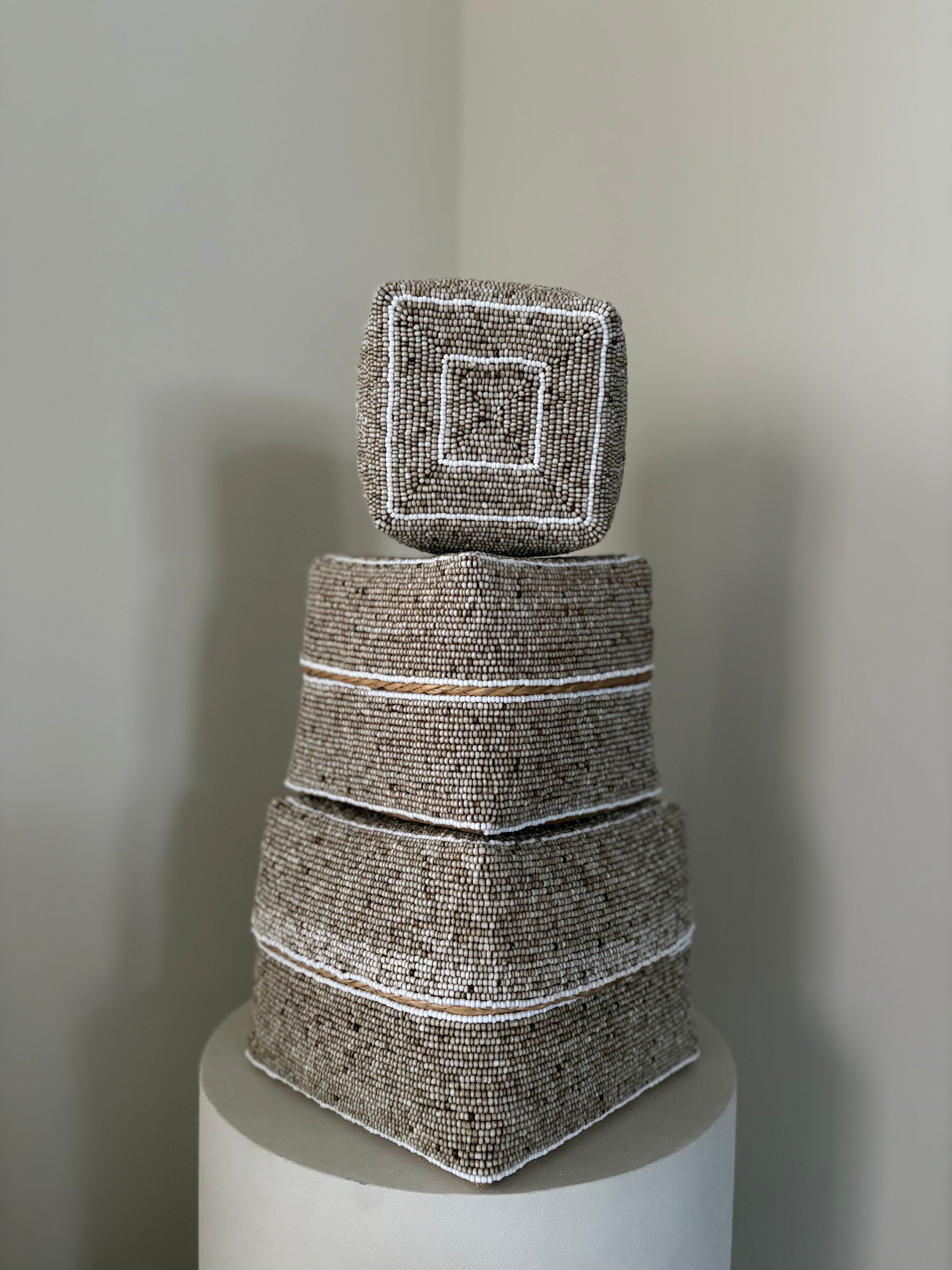 Offermanden Maeve | Beige wit | Japandi