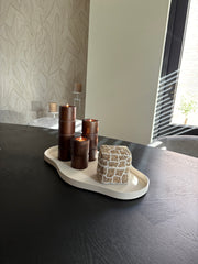 Kaarsenhouder walnoot | Maat M | Japandi kandelaar | Waxinelichthouder