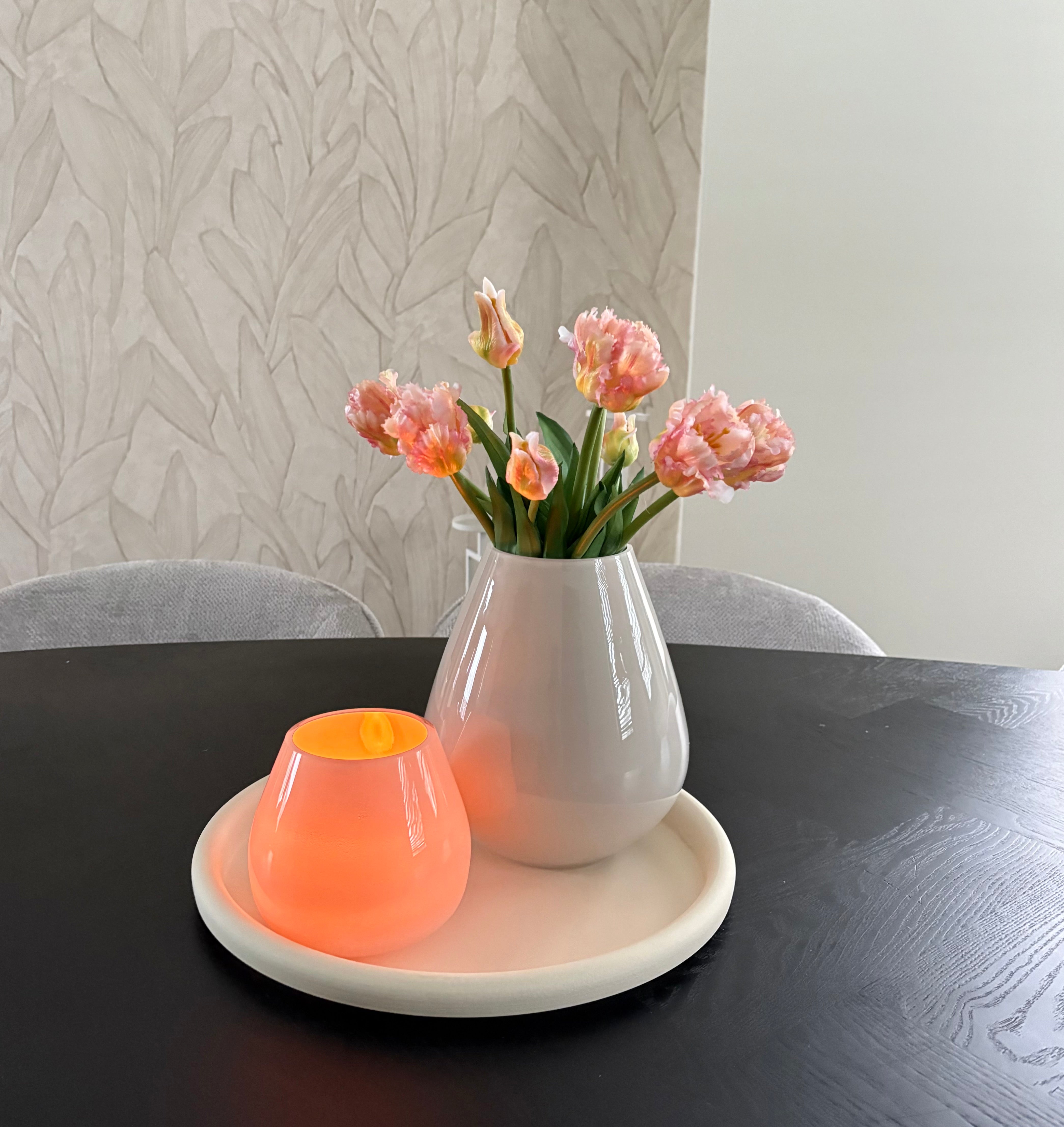 Dienblad Milou | Beige dienblad | Japandi