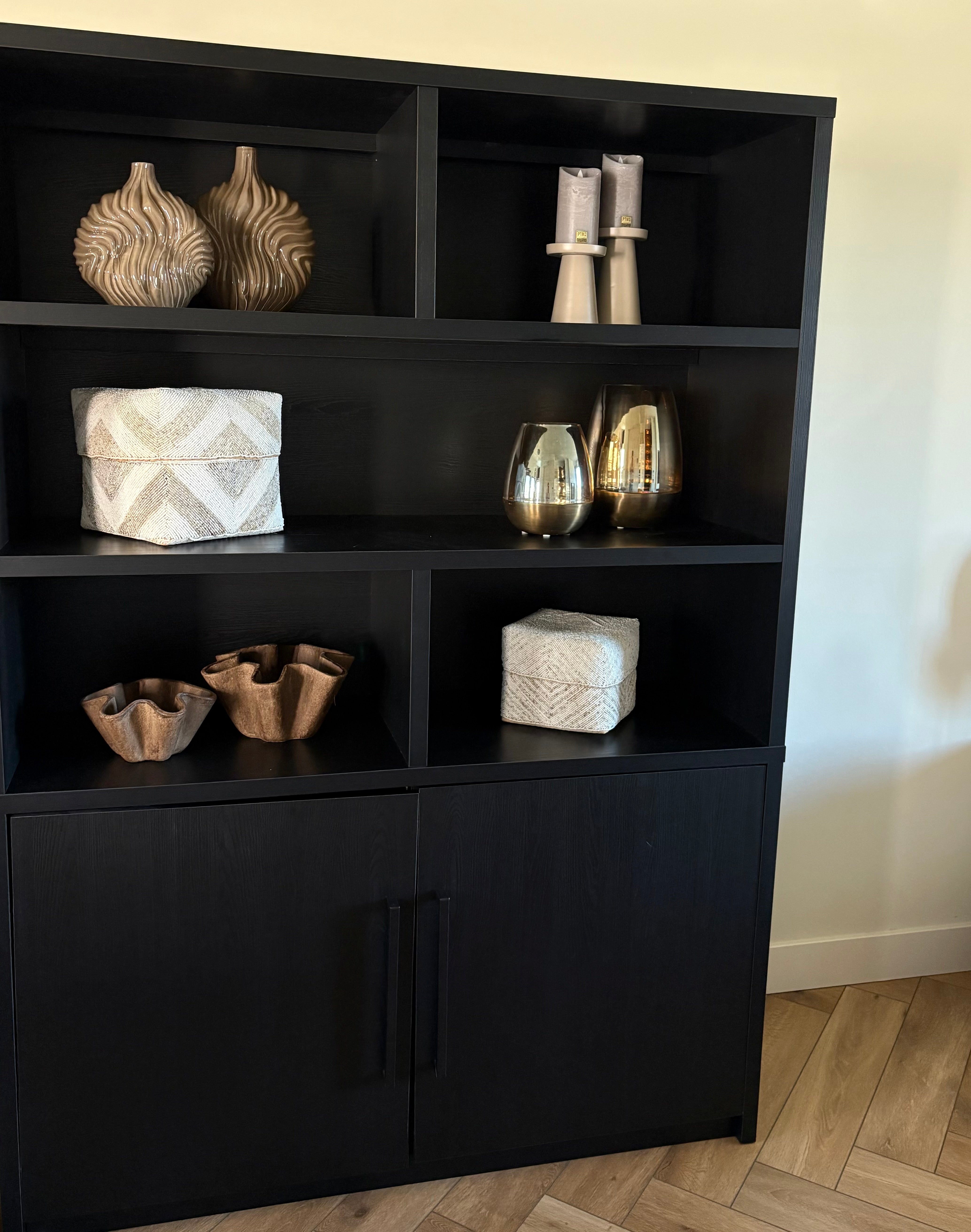 Windlicht Kalley | Smoke glas | Brons