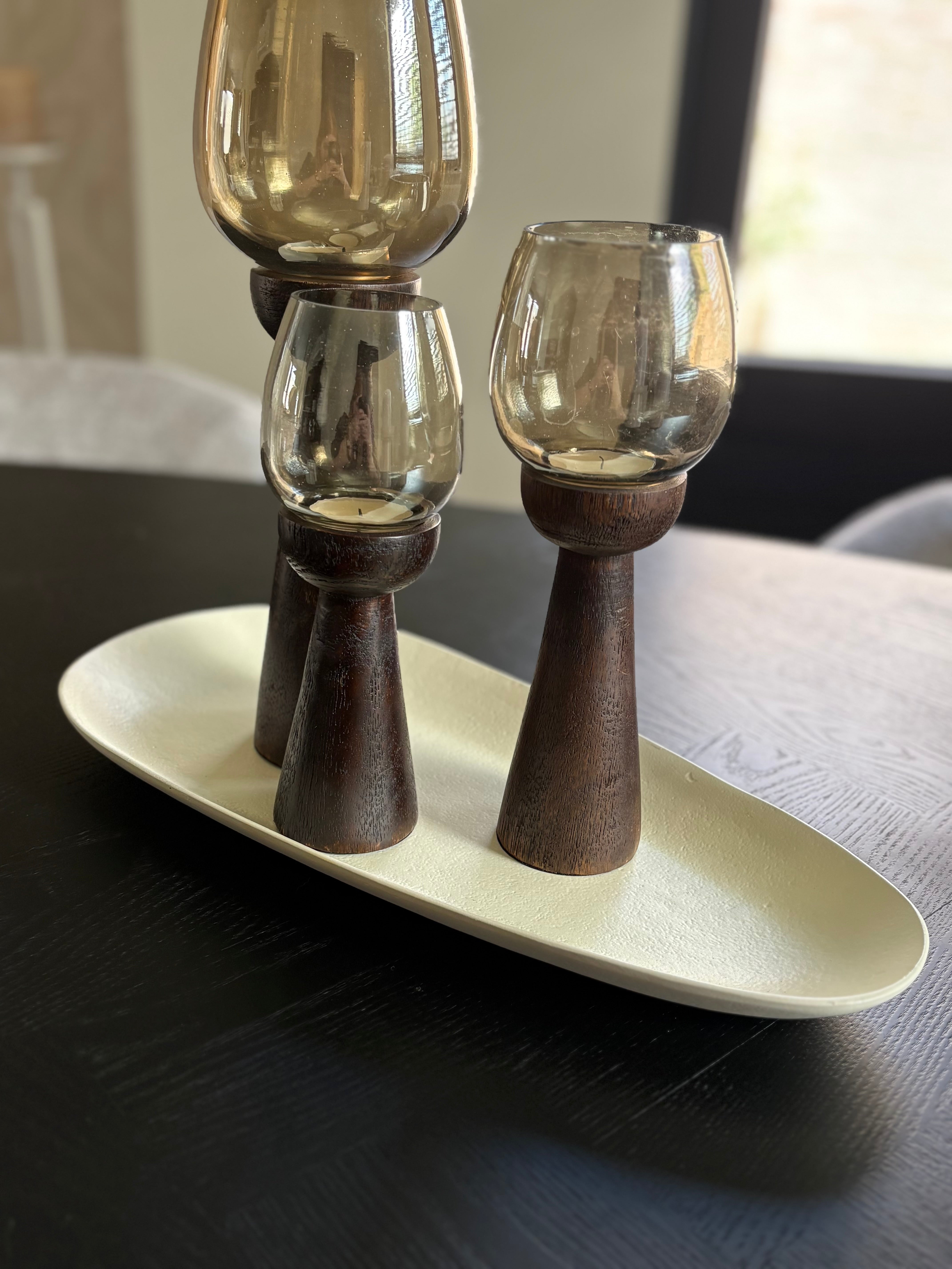 Organisch dienblad | Wit | Japandi