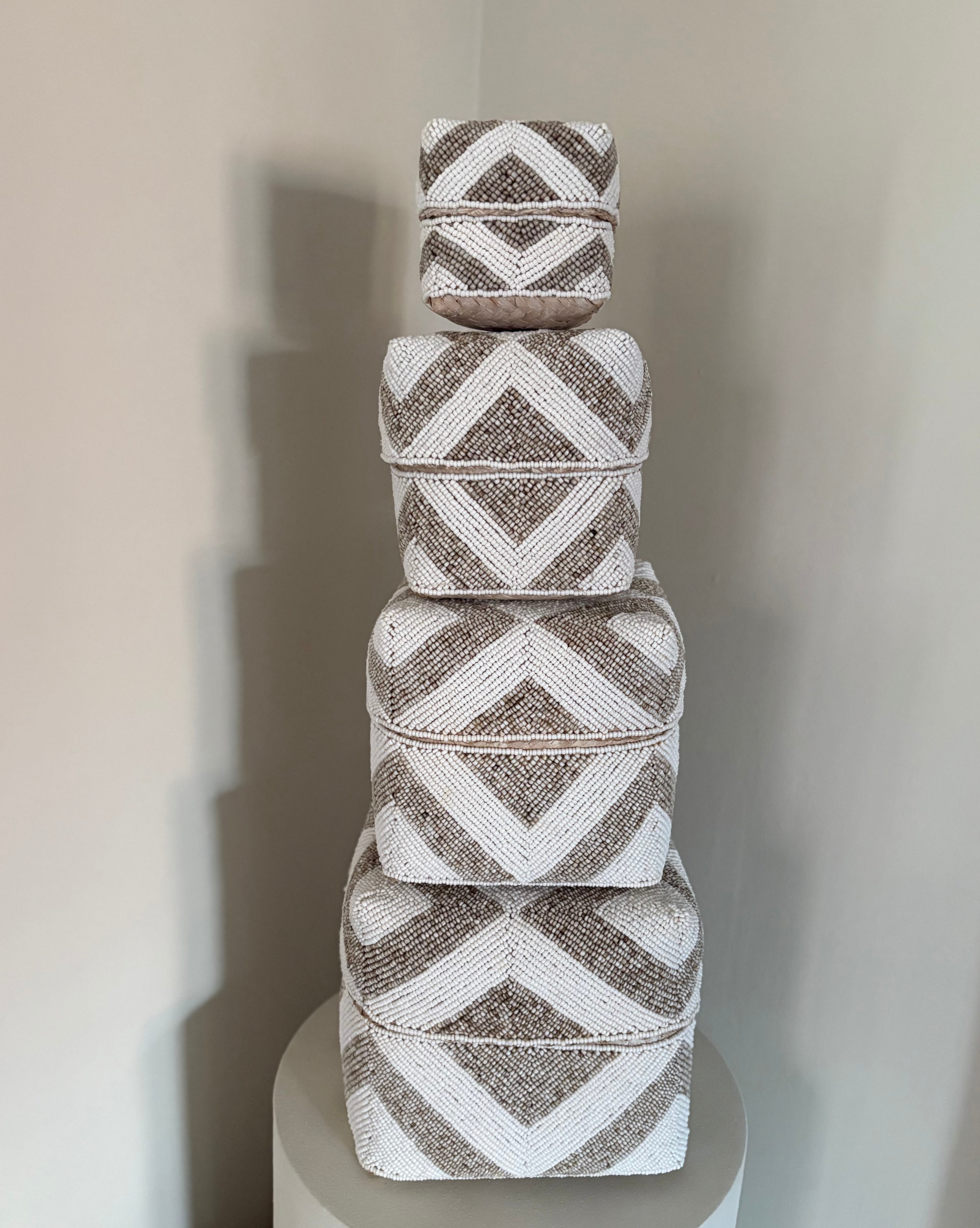 Offermanden Julie | Offermand beige creme | Offermanden set | Japandi | Boho | Handgemaakt