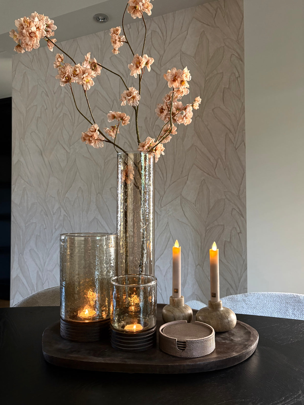 Windlicht luster bruin