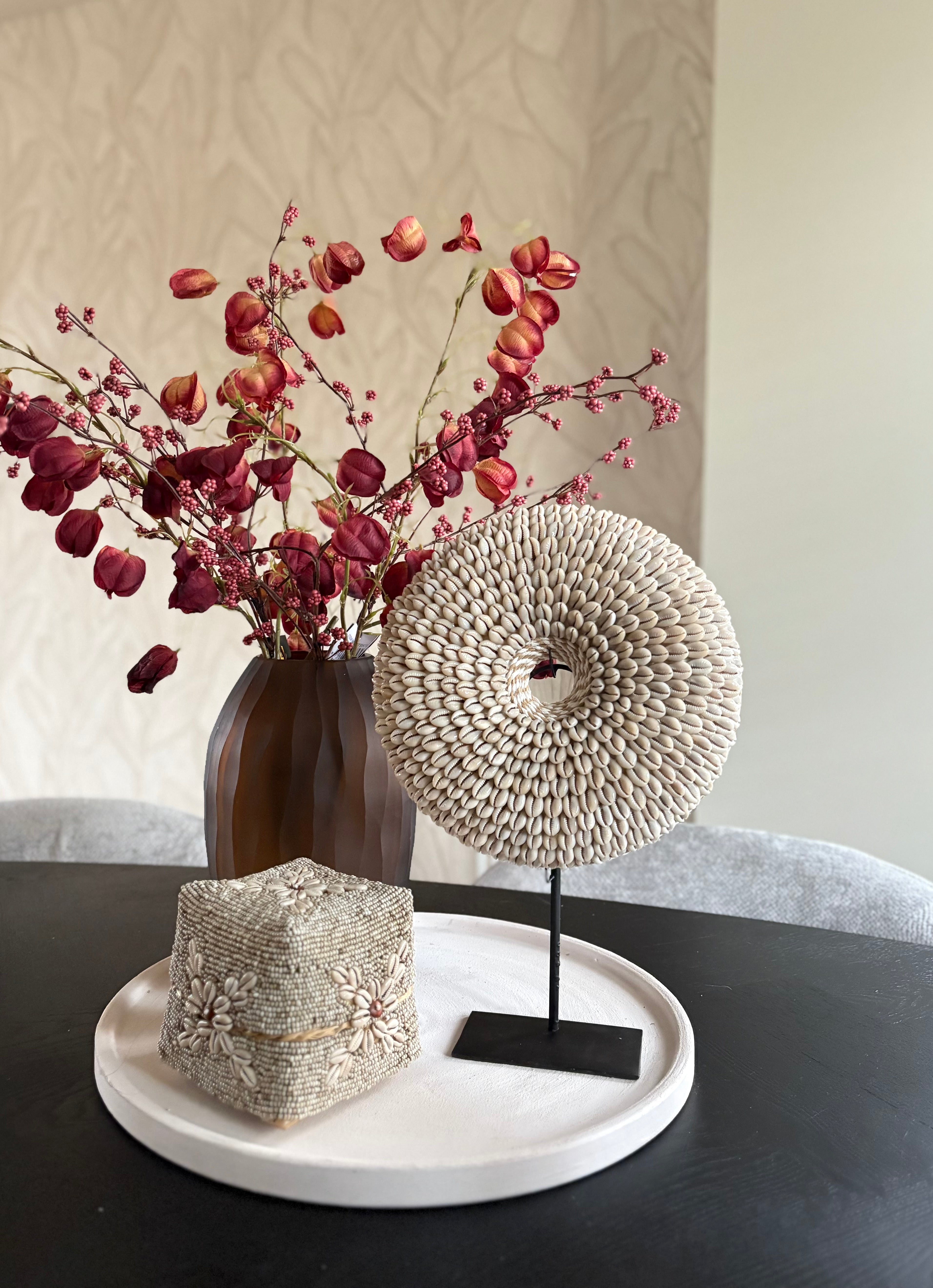 Schelpenornament Kauri | Schelpencirkel | Handgemaakt | Japandi