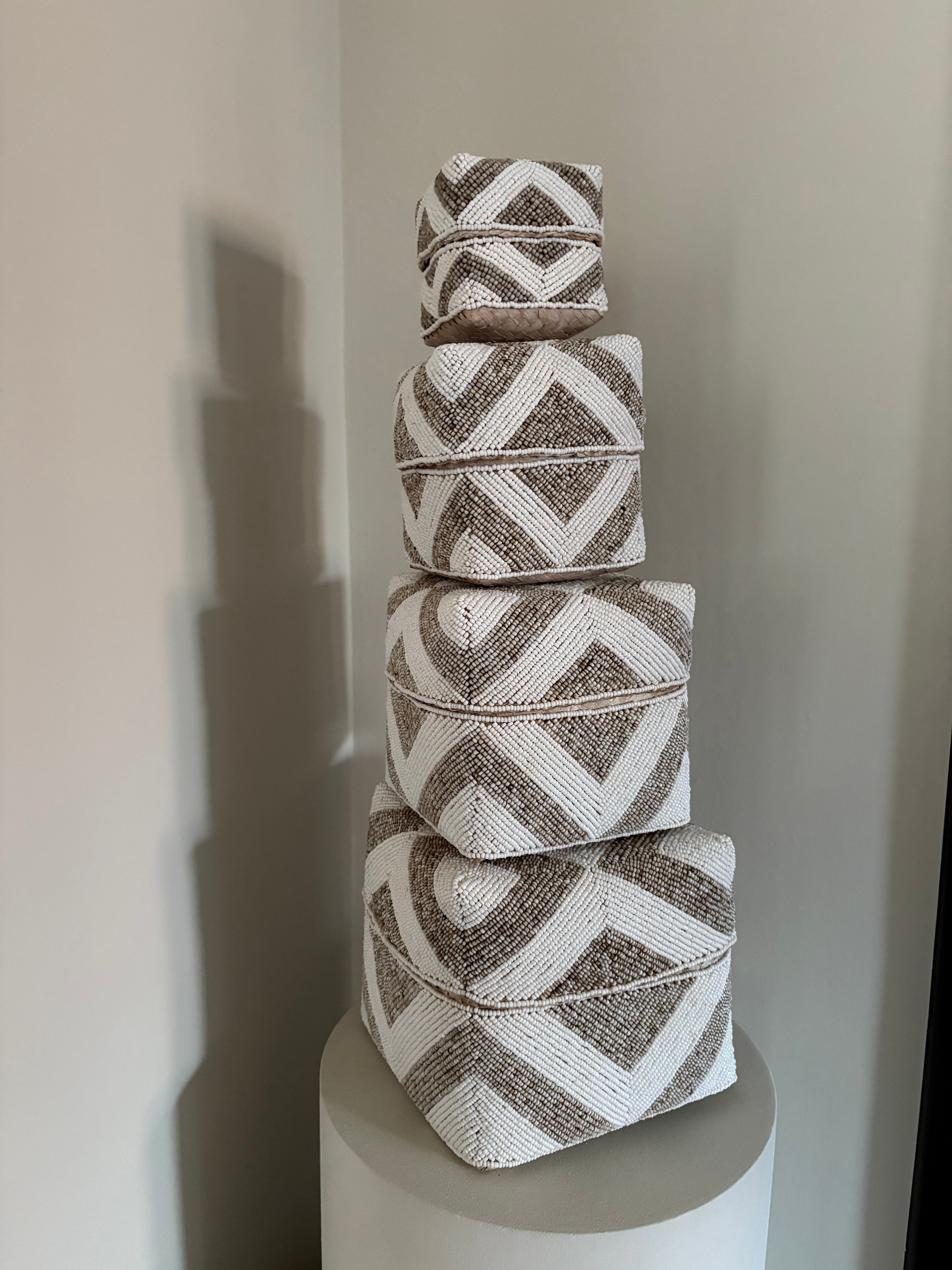 Offermanden Julie | Offermand beige creme | Offermanden set | Japandi | Boho | Handgemaakt