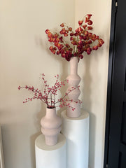 Lisboa aardewerk vaas | Taupe | Japandi vaas | 16x16x59cm