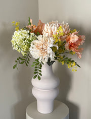 Japandi vaas beige | Aardewerk | 18x18x34cm