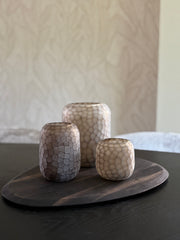 Tealight holder dark smoke | Japandi | 9x9cm | Smallest size | PRE ORDER