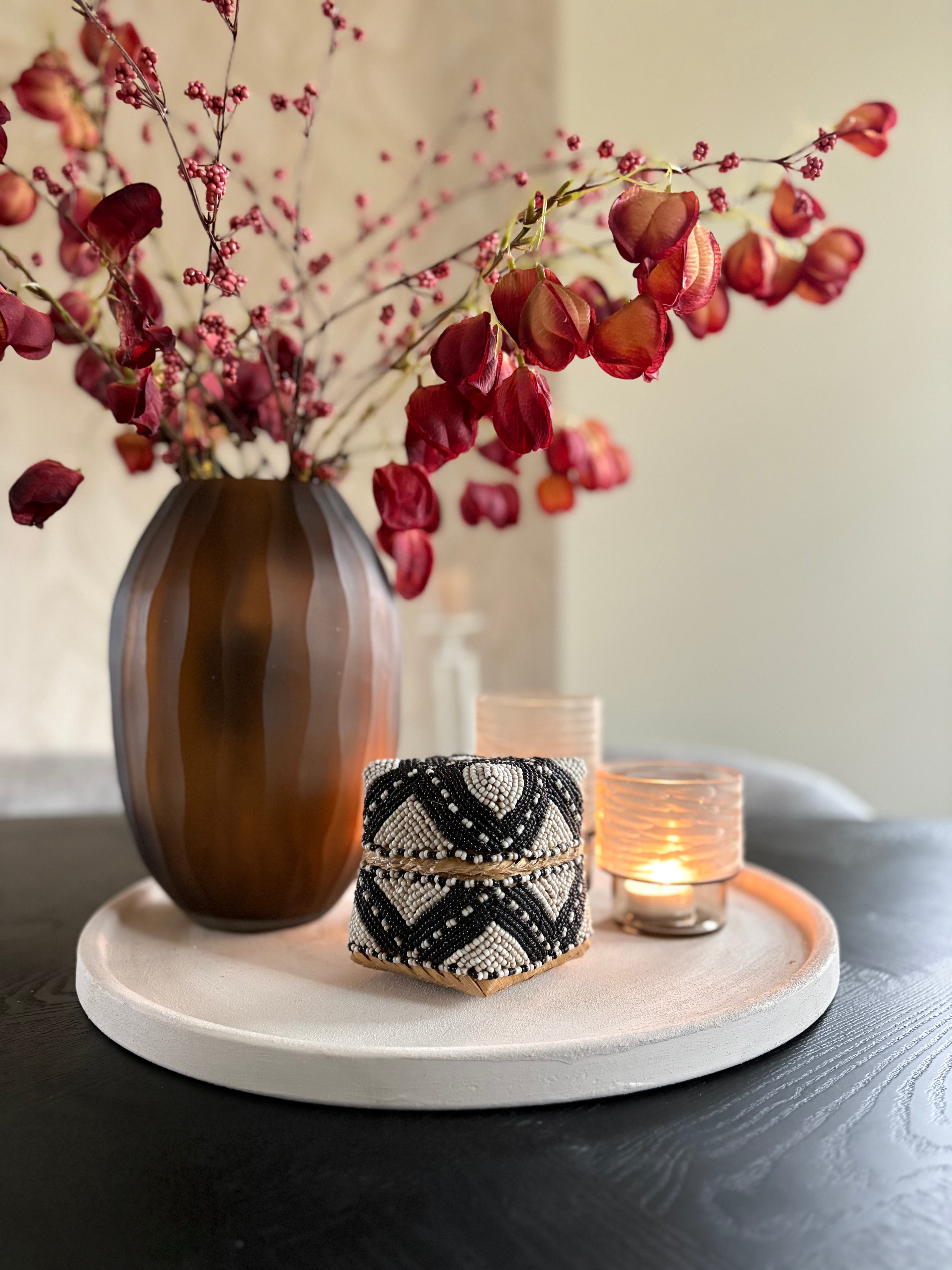 Offermand Balou | Offermand beige zwart | Handgemaakt | Japandi