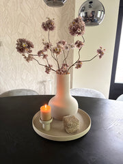 Vaas matte zandkleur | Grote beige vaas | Vaas Ivory