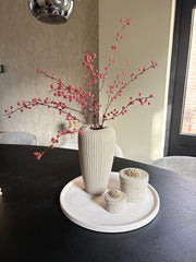 Japandi dienblad beige | Aardewerk | 42cm