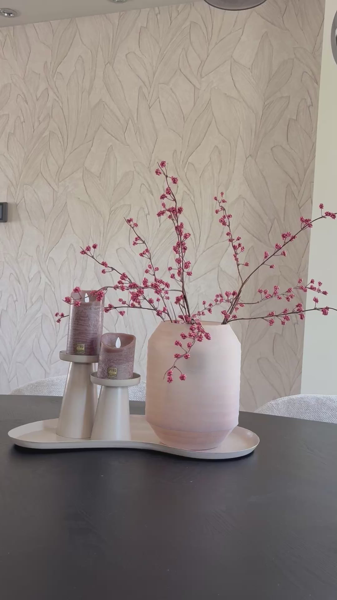 Video laden: Vaas Malia | Beige | Glas