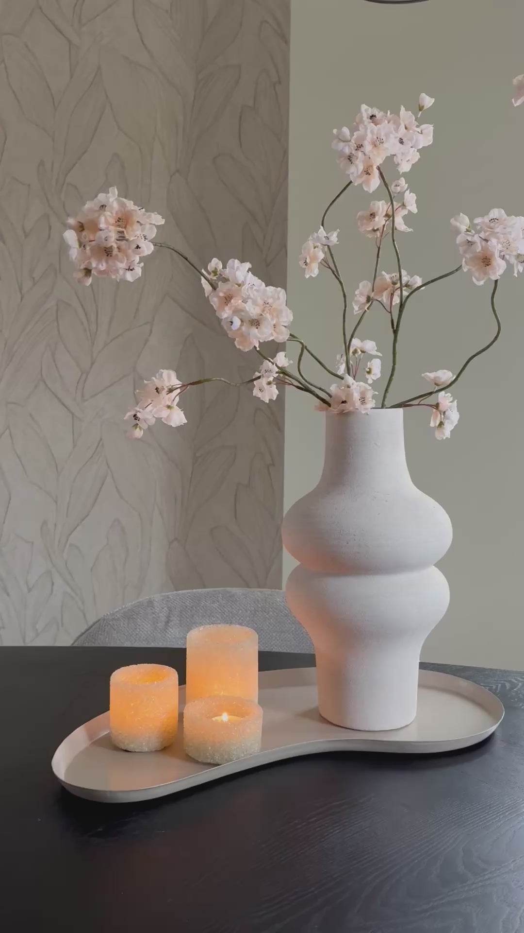 Video laden: Crystal creme waxinelichthouders | Set van drie