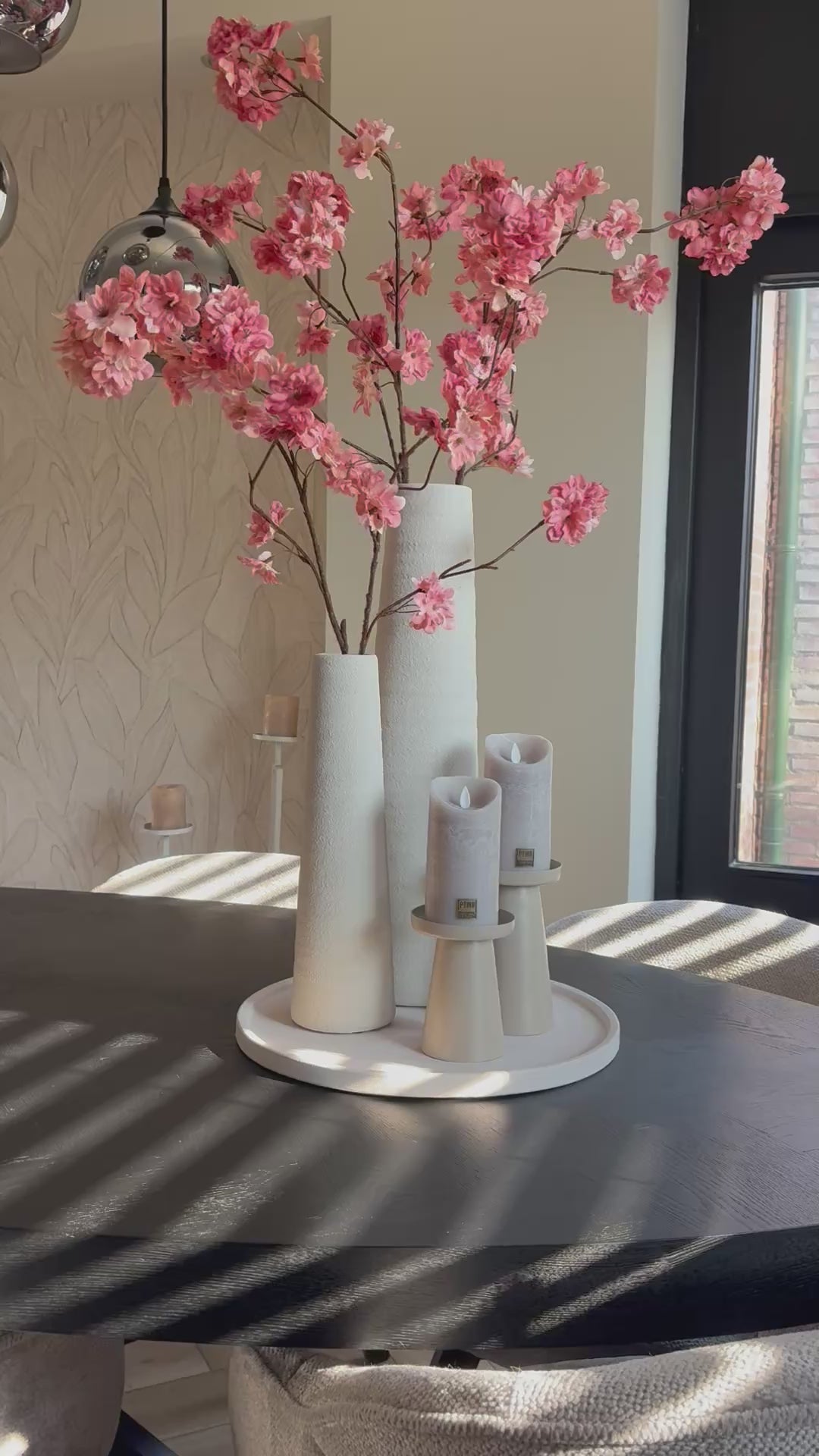 Load video: Bloesemtak Sunny pink | 114cm | Zijdenbloesem